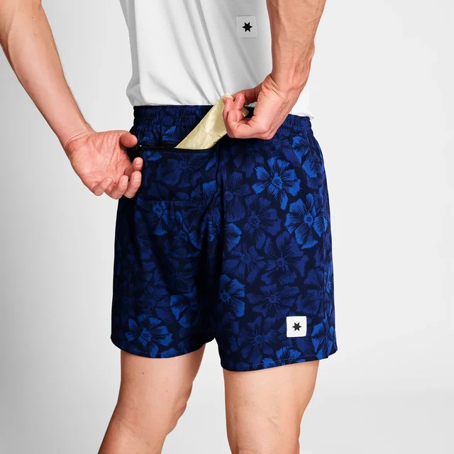 SAYSKY Herre Shorts 5" Flower Pace M Praktisk og lett løpeshorts - FlBl 
