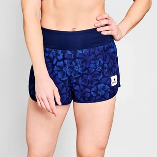 SAYSKY Dame Shorts 3&quot; Flower Pace Praktisk og lett l&#248;peshorts - FlBlue