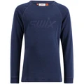 Swix Jr Trøye LS RaceX Merino 110/116 Ulltrøye til barn Dark navy