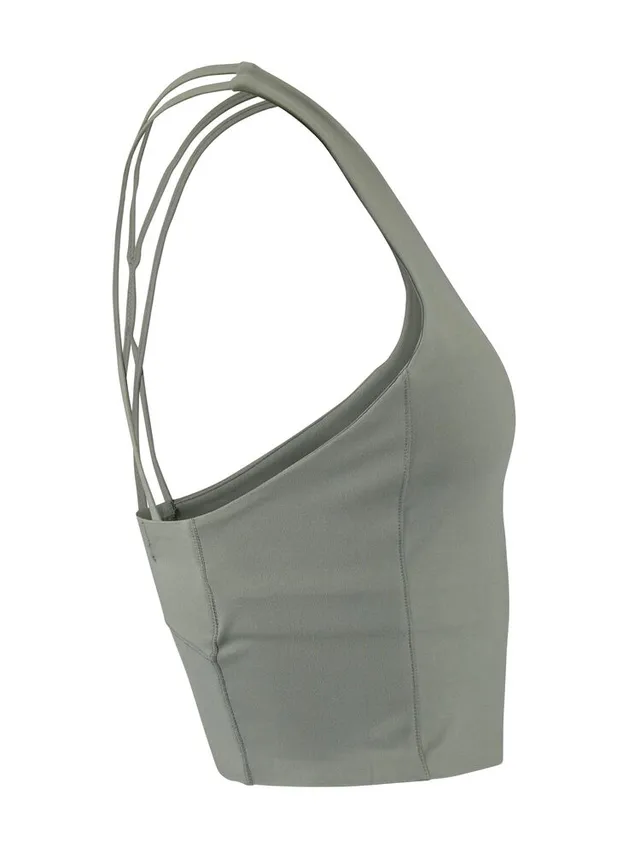 Craft W Singlet Collective Cropped M myk og elastisk treningssinglet - Leaf 