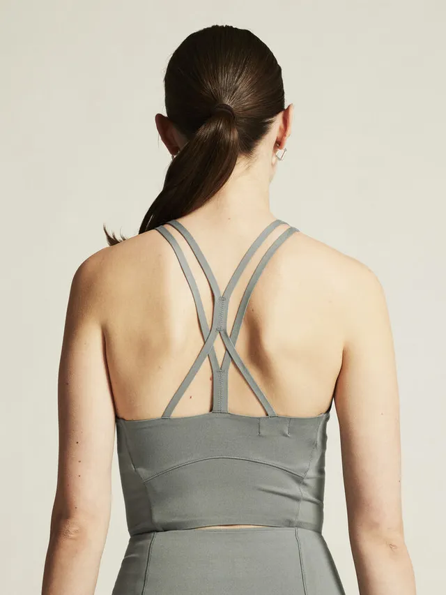 Craft W Singlet Collective Cropped S myk og elastisk treningssinglet - Leaf 