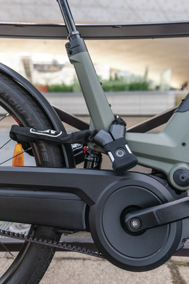 Abus Kjettinglås Yardo 7807F/110 Black Lynrask lås med fingeravtrykkscanner 