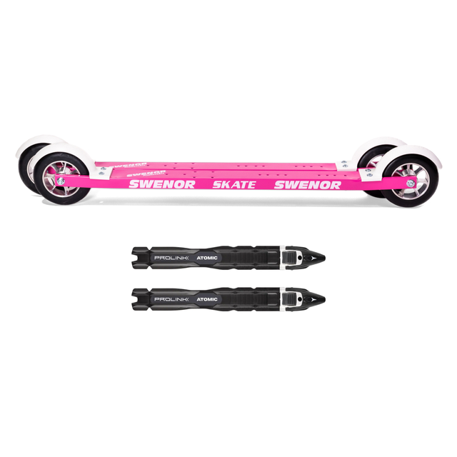 Swenor Skate Pink Rulleski Stabil og slitesterk rulleskipakke 