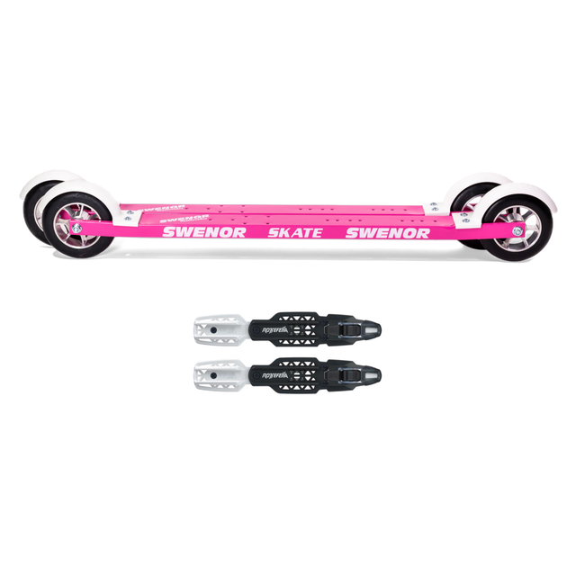 Swenor Skate Pink Rulleski Stabil og slitesterk rulleskipakke 
