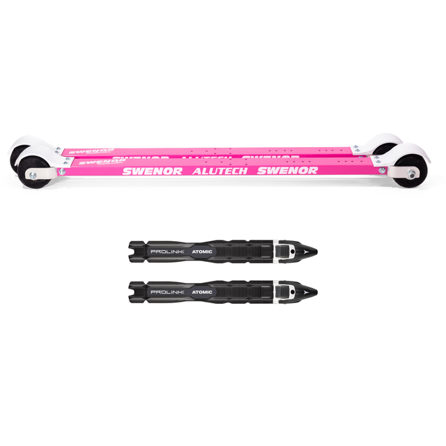 Swenor Alutech Pink Classic Rulleski Rulleskipakke med alustamme 