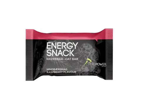 PurePower Energibar Bringebærsmak Velsmakende energibar, 60g