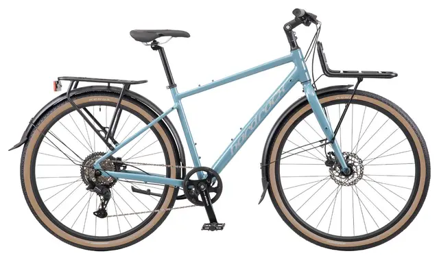 Hard Rocx Hybridsykkel Barcode 18.5" Moderne bysykkel med front bagasjebærer 