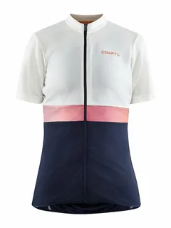 Craft Dame Jersey Core Endur S Sykkel trøye med lommer Whisper/Blaze