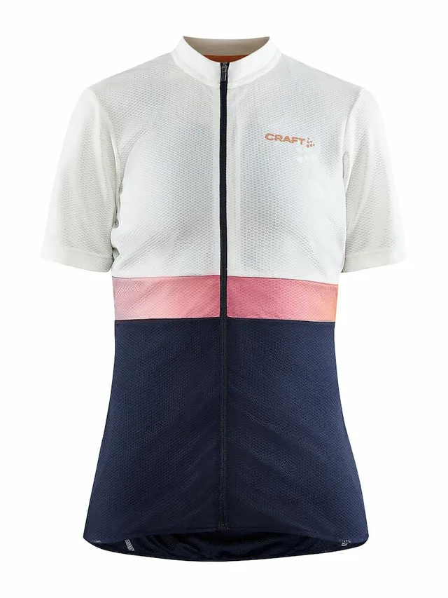 Craft Dame Jersey Core Endur S Sykkel trøye med lommer Whisper/Blaze 