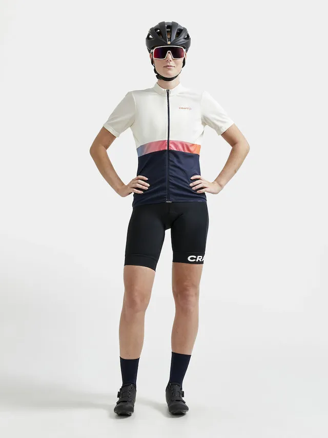 Craft Dame Jersey Core Endur XL Sykkel trøye med lommer Whisper/Blaze 