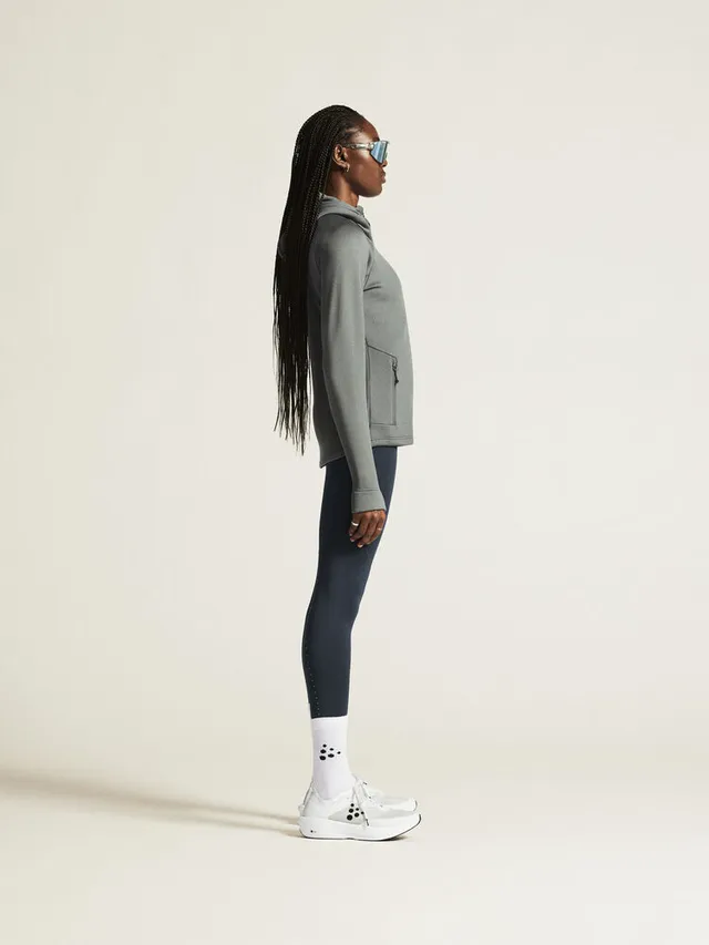 Craft W Adv Explore Power Fleece L Fleecejakke med svært god varme - Leaf 