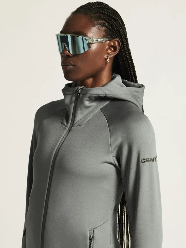 Craft W Adv Explore Power Fleece XS Fleecejakke med svært god varme - Leaf 