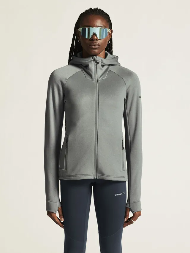 Craft W Adv Explore Power Fleece XS Fleecejakke med svært god varme - Leaf 