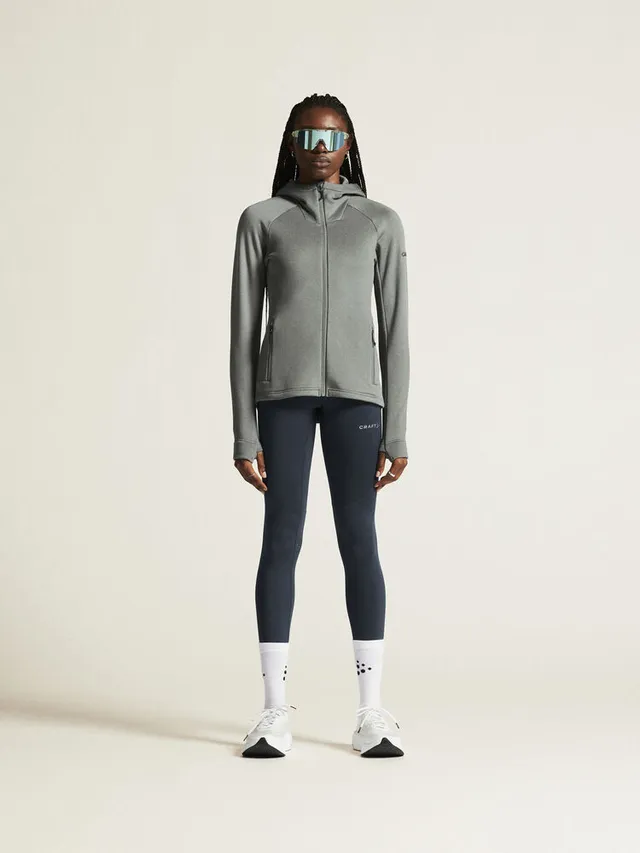 Craft W Adv Explore Power Fleece XS Fleecejakke med svært god varme - Leaf 