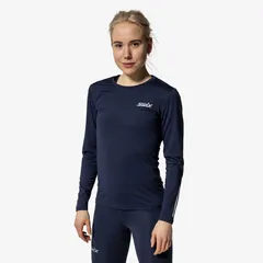 Swix Dame Trøye LS Pace NTS Baselayer XL Langermet treningstrøye Dark navy