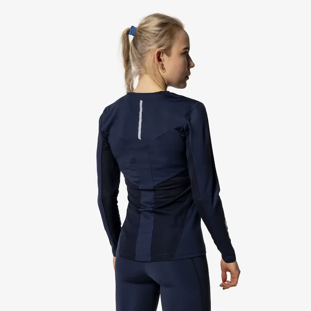 Swix Dame Trøye LS Pace NTS Baselayer XL Langermet treningstrøye Dark navy 