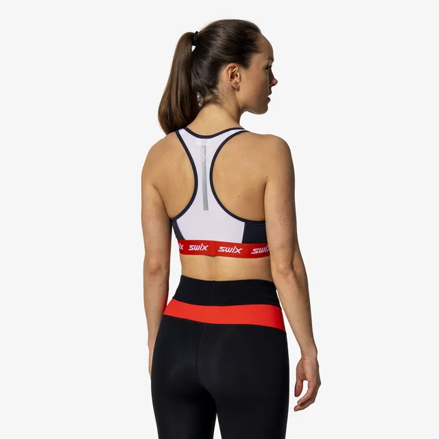 Swix Dame Sport-top Roadline XL Sports-BH Bright White/Fiery Red 
