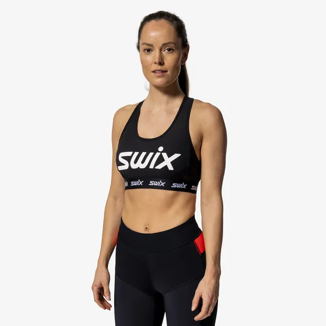 Swix Dame Sport-top Roadline S Sports-BH til løp og rulleski Black 