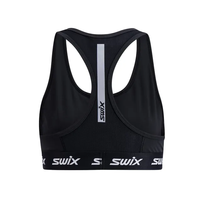 Swix Dame Sport-top Roadline L Sports-BH til løp og rulleski Black 