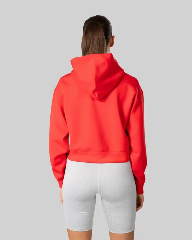 Johaug Genser ATH Smooth Hoodie XS Luksuriøs myk og elastisk - Red 
