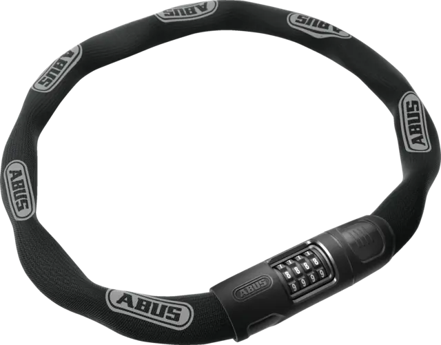 Abus Kjedelås 8808C/85 Sykkellås av kjetting med kode - Black 