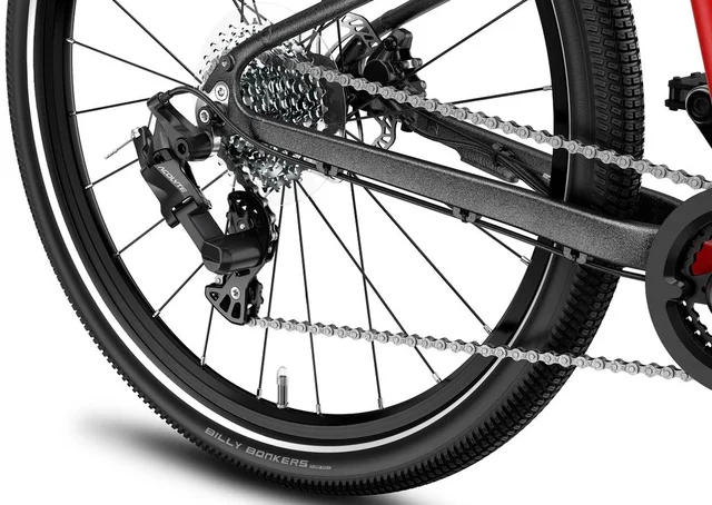 Woom 5 Explore Barnesykkel 24" Red Lett og komfortabel sykkel 125-145cm 