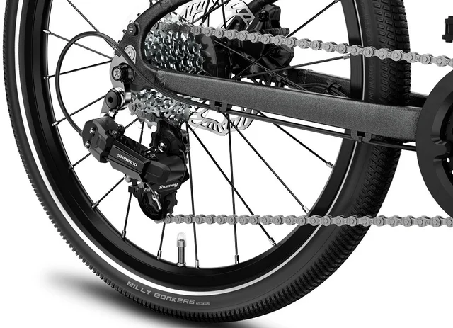 Woom 4 Explore Barnesykkel 20" Blue Optimalisert barnesykkel med skivebrems 