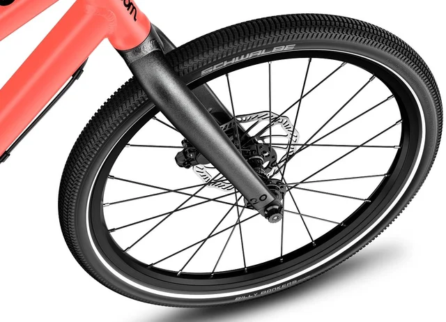 Woom 4 Explore Barnesykkel 20" Oransje Optimalisert barnesykkel med skivebrems 