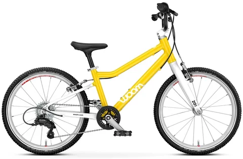 Woom 4 Go Barnesykkel 20" Yellow Optimalisert geometri for barn 115-130cm