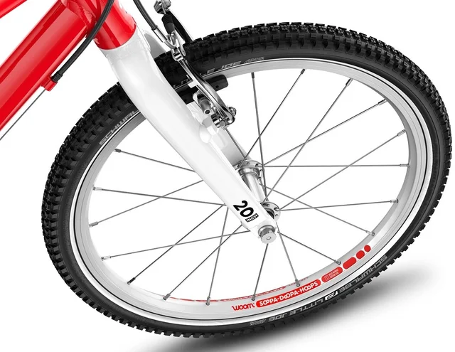 Woom 4 Go Barnesykkel 20" Red Optimalisert geometri for barn 115-130cm 