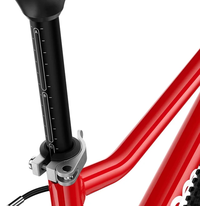 Woom 4 Go Barnesykkel 20" Red Optimalisert geometri for barn 115-130cm 