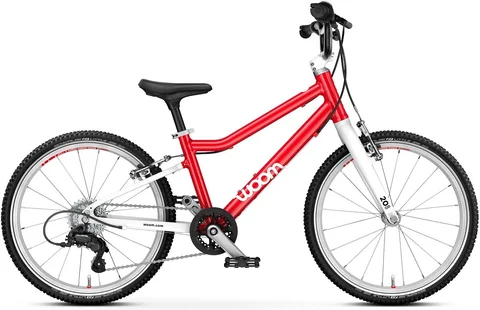 Woom 4 Go Barnesykkel 20" Red Optimalisert geometri for barn 115-130cm