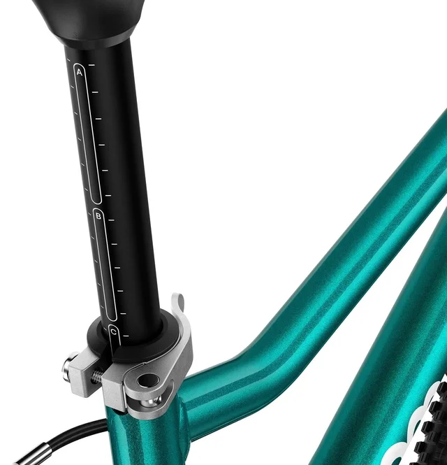 Woom 4 Go Barnesykkel 20" Metallic Pet Optimalisert geometri for barn 115-130cm 