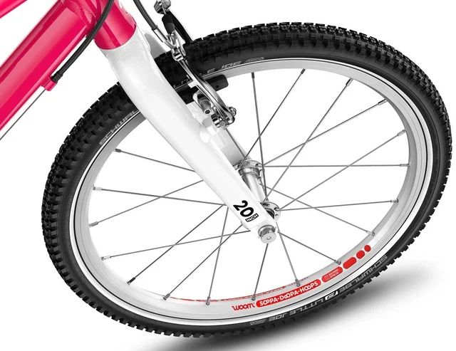 Woom 4 Go Barnesykkel 20" Hot Pink Optimalisert geometri for barn 115-130cm 