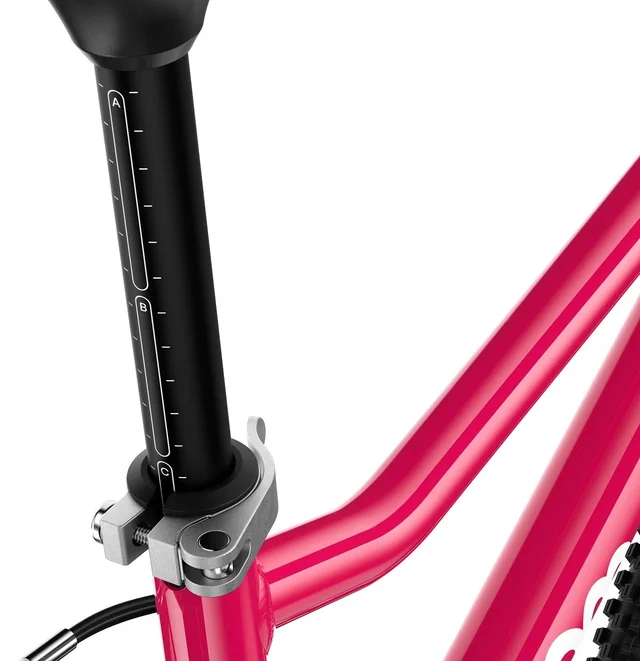 Woom 4 Go Barnesykkel 20" Hot Pink Optimalisert geometri for barn 115-130cm 