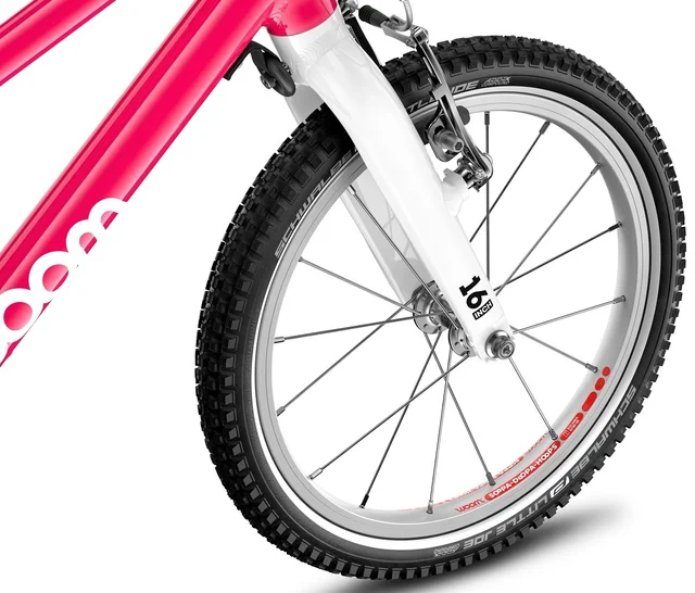 Woom 3 Go Barnesykkel 16" Hot Pink Perfekt sykkel for barn 105-120cm 