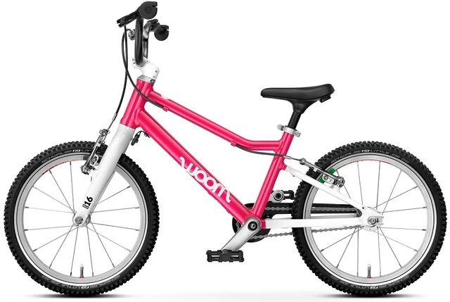 Woom 3 Go Barnesykkel 16" Hot Pink Perfekt sykkel for barn 105-120cm 