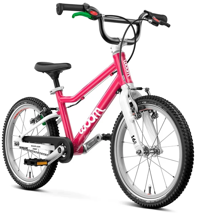 Woom 3 Go Barnesykkel 16" Hot Pink Perfekt sykkel for barn 105-120cm 