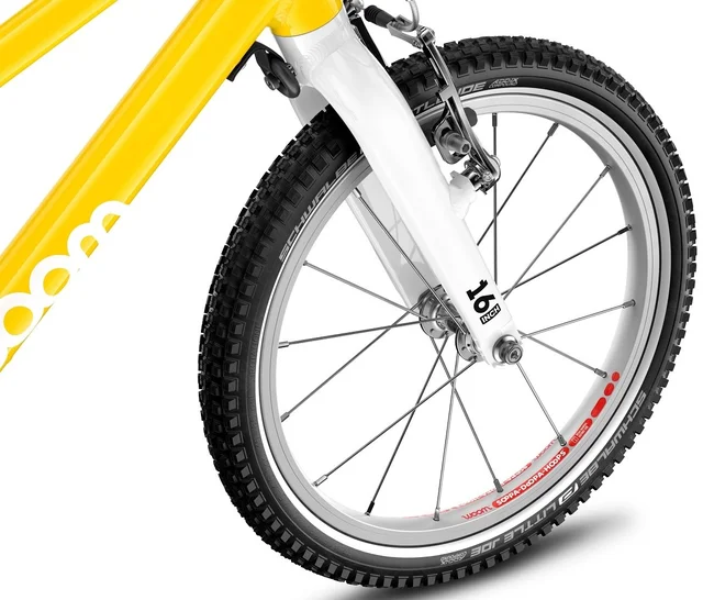 Woom 3 Go Barnesykkel 16" Yellow Perfekt sykkel for barn - 105-120cm 