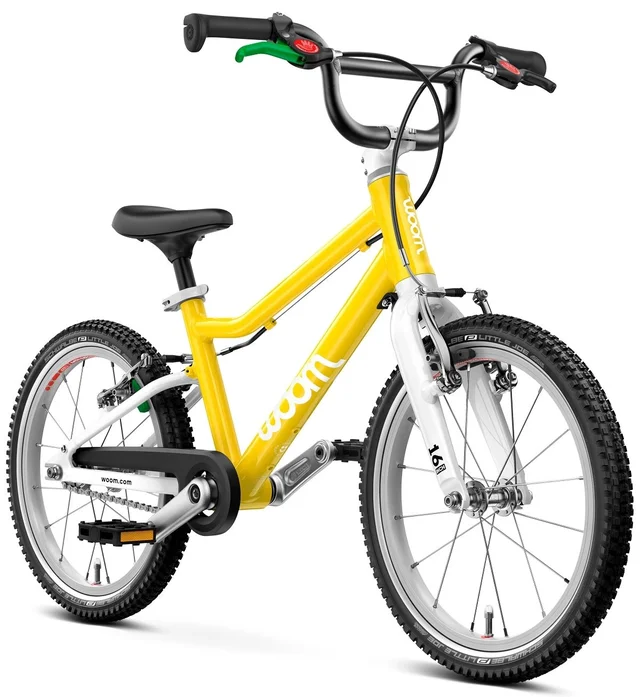 Woom 3 Go Barnesykkel 16" Yellow Perfekt sykkel for barn - 105-120cm 