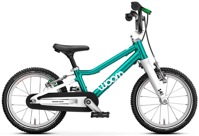 Woom 2 Go Barnesykkel 14" Metallic Pet Perfekt første sykkel til barn 95-110cm 