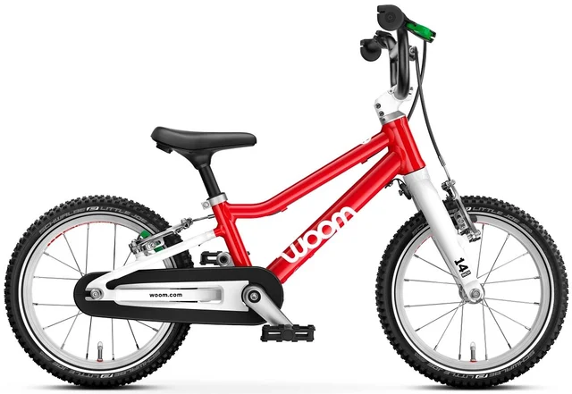 Woom 2 Go Barnesykkel 14" Red Perfekt første sykkel til barn 95-110cm 