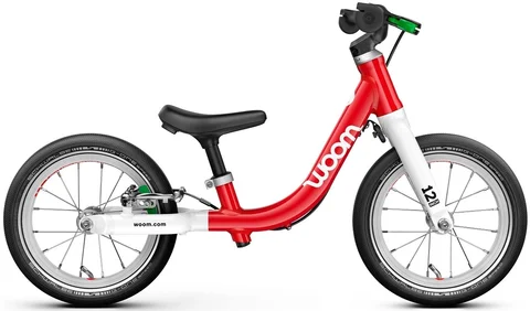 Woom 1 Go Barnesykkel 12" Red Balansesykkel til barn - 82-100cm