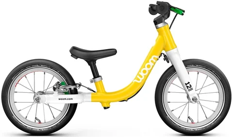 Woom 1 Go Barnesykkel 12" Yellow Balansesykkel til barn - 82-100cm