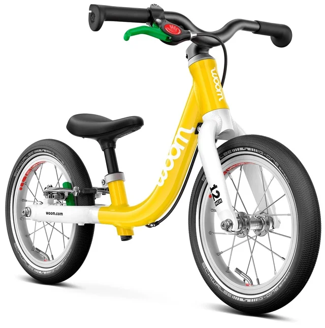 Woom 1 Go Barnesykkel 12" Yellow Balansesykkel til barn - 82-100cm 