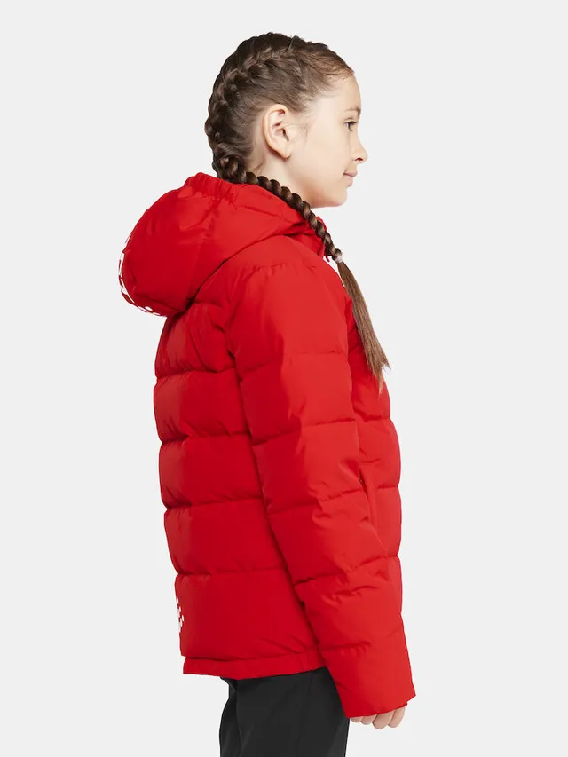 Craft Jr Jakke Nor Evolve Down 158/164 God og varm dunjakke-BrightRed 