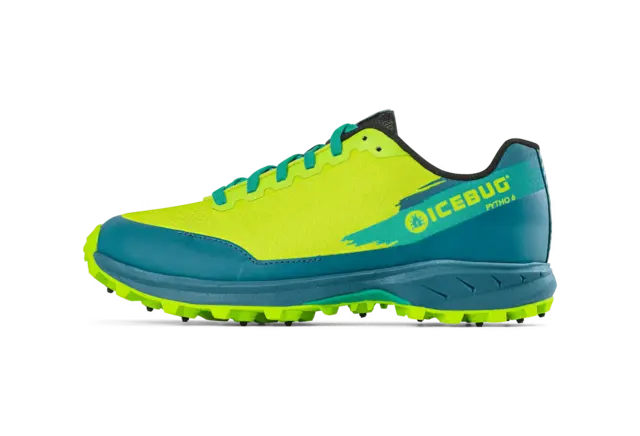 IceBug Pytho6 BuGrip Løpesko Dame 41 Løpesko m/pigg for vinterføre Lime/Mint 
