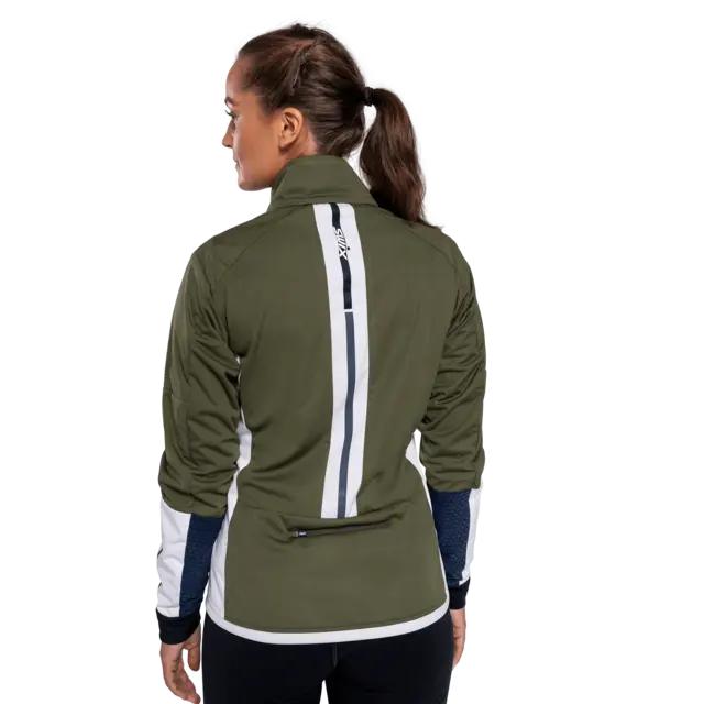 Swix Dame Jakke Nordic XC M Skijakke i softshell - Olive/Br White 