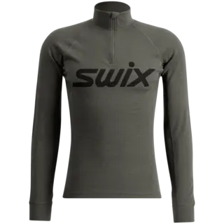 Swix Herre RaceX Merino Half Zip LS RaceX som holder deg varm i kulda, Ol