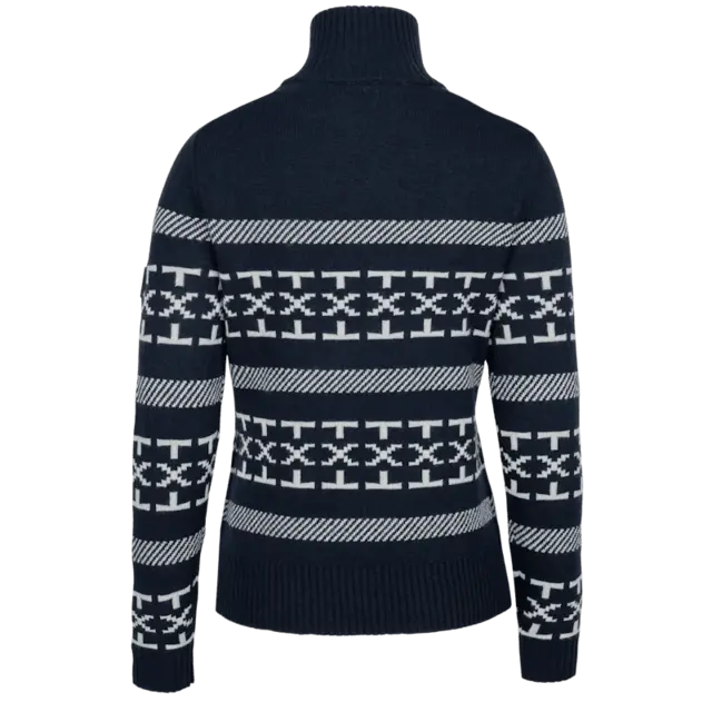 Johaug Genser Dalsbygda Halfzip M Tidløs genser med strikkamønster - Blå 